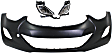 2012 Hyundai Elantra - 3-Piece Kit Front Primed Bumper Cover, USA Built Vehicle, CAPA Certified Includes (1) Bumper Cover and (2) Fog Light
