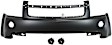3-Piece Kit Front, Upper Primed Bumper Cover, CAPA Certified, Includes (1) Bumper Cover and (2) Fog Light