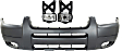 2004 Ford Escape XLT - 3-Piece Kit Front Primed Bumper Cover, Includes (1) Bumper Cover and (2) Fog Light