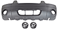 3-Piece Kit Front Textured Bumper Cover, Includes (1) Bumper Cover and (2) Fog Light