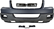 3-Piece Kit, Front, Upper and Lower Unprimed Bumper Cover, Platinum Models, Includes (1) Bumper Cover and (2) Fog Light