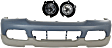 3-Piece Kit Front Upper - Primed, Lower - Textured Bumper Cover, Includes (1) Bumper Cover and (2) Fog Light