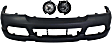3-Piece Kit Front Primed Bumper Cover, Includes (1) Bumper Cover and (2) Fog Light