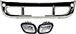 3-Piece Kit Front, Center Chrome Bumper, Includes (1) Bumper and (2) Fog Light