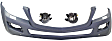 3-Piece Kit Front Primed Bumper Cover, For Models With Curve Lighting, Includes (1) Bumper Cover and (2) Fog Light