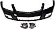3-Piece Kit Front Primed Bumper Cover, For Models Without AMG Styling, Optical Off Road and Sport Package, CAPA Certified, Includes (1) Bumper Cover and (2) Fog Light