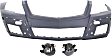 3-Piece Kit Front Primed Bumper Cover, For Models Without AMG Styling Package, With Optical Off Road Package, Includes (1) Bumper Cover and (2) Fog Light