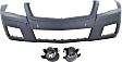 3-Piece Kit Front Primed Bumper Cover, For Models Without AMG Styling and Optical Off Road Package, Includes (1) Bumper Cover and (2) Fog Light