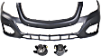 2014 Mercedes Benz GLK350 - 3-Piece Kit Front Primed Bumper Cover, For Models Without AMG Styling Package, Includes (1) Bumper Cover and (2) Fog Light