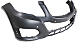 2014 Mercedes Benz GLK350 - 3-Piece Kit Front Primed Bumper Cover, For Models Without AMG Styling Package, Includes (1) Bumper Cover and (2) Fog Light
