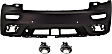 3-Piece Kit Front, Upper Textured Bumper Cover, For Models With Tow Hook Holes, Includes (1) Bumper Cover and (2) Fog Light