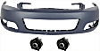 3-Piece Kit Front Primed Bumper Cover, CAPA Certified, Includes (1) Bumper Cover and (2) Fog Light