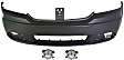 3-Piece Kit Front Primed Bumper Cover, For Models Without Fascia, CAPA Certified, Includes (1) Bumper Cover and (2) Fog Light