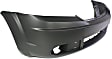 3-Piece Kit Front Primed Bumper Cover, For Models Without Fascia, CAPA Certified, Includes (1) Bumper Cover and (2) Fog Light