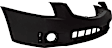 2007-2008 Nissan Maxima - 3-Piece Kit Front Primed Bumper Cover, Includes (1) Bumper Cover and (2) Fog Light
