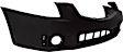 3-Piece Kit Front Primed Bumper Cover, CAPA Certified, Includes (1) Bumper Cover and (2) Fog Light