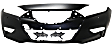 2016-2018 Nissan Maxima - 3-Piece Kit Front Primed Bumper Cover, CAPA Certified, Includes (1) Bumper Cover and (2) Fog Light
