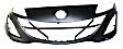 2011 Mazda 3 - 3-Piece Kit Front Primed Bumper Cover, Hatchback, Includes (1) Bumper Cover and (2) Fog Light