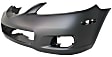 2-Piece Kit Front Primed Bumper Cover CAPA Certified, Includes (1) Bumper Cover and (1) Fog Light