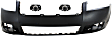 2009 Mercury Milan - 3-Piece Kit Front Primed Bumper Cover, CAPA Certified  Includes (1) Bumper Cover and (2) Fog Light