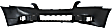 2009 Mercury Milan - 3-Piece Kit Front Primed Bumper Cover, CAPA Certified  Includes (1) Bumper Cover and (2) Fog Light