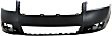 2009 Mercury Milan - 3-Piece Kit Front Primed Bumper Cover, CAPA Certified  Includes (1) Bumper Cover and (2) Fog Light