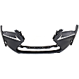 3-Piece Kit Front Primed Bumper Cover, For Models With F Sport Package, Includes (1) Bumper Cover and (2) Fog Light