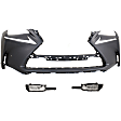 3-Piece Kit Front Primed Bumper Cover, For Models With F Sport Package, Includes (1) Bumper Cover and (2) Fog Light
