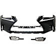 3-Piece Kit, Front Primed Bumper Cover, For Models With F Sport Package, CAPA Certified, Includes (1) Bumper Cover and (2) Fog Light