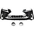 2-Piece Kit Front Primed Bumper Cover, Includes (1) Bumper Cover and (1) Fog Light