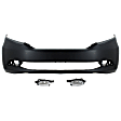 3-Piece Kit Front Primed Bumper Cover, Includes (1) Bumper Cover and (2) Fog Light