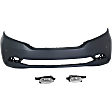 3-Piece Kit Front Primed Bumper Cover, Includes (1) Bumper Cover and (2) Fog Light