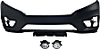 3-Piece Kit Front Primed Bumper Cover, Includes (1) Bumper Cover and (2) Fog Light
