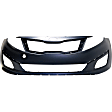 2014-2015 Kia Optima - 3-Piece Kit Front Primed Bumper Cover, Korea Built Vehicle, CAPA Certified, Includes (1) Bumper Cover and (2) Fog Light