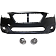 3-Piece Kit Front Primed Bumper Cover, Includes (1) Bumper Cover and (2) Fog Light