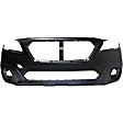 3-Piece Kit Front Primed Bumper Cover, Includes (1) Bumper Cover and (2) Fog Light