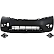 3-Piece Kit Front Upper - Primed, Lower - Textured Bumper Cover, Includes (1) Bumper Cover and (2) Fog Light