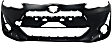 2-Piece Kit Front Primed Bumper Cover, Includes (1) Bumper Cover and (1) Fog Light