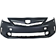 3-Piece Kit Front Primed Bumper Cover, For Models With Halogen Headlights and Pre-Collision System, Includes (1) Bumper Cover and (2) Fog Light