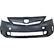 3-Piece Kit Front Primed Bumper Cover, For Models With LED Headlights and Pre-Collision System, CAPA Certified, Includes (1) Bumper Cover and (2) Fog Light