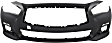 3-Piece Kit Front Primed Bumper Cover, Includes (1) Bumper Cover and (2) Fog Light
