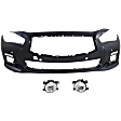 3-Piece Kit Front Primed Bumper Cover, Includes (1) Bumper Cover and (2) Fog Light