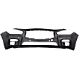 3-Piece Kit Front Primed Bumper Cover, CAPA Certified, Includes (1) Bumper Cover and (2) Fog Light