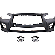 3-Piece Kit Front Primed Bumper Cover, Includes (1) Bumper Cover and (2) Fog Light