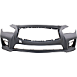 3-Piece Kit Front Primed Bumper Cover, Includes (1) Bumper Cover and (2) Fog Light