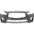 3-Piece Kit Front Primed Bumper Cover, CAPA Certified, Includes (1) Bumper Cover and (2) Fog Light