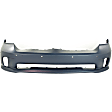 2014 Ram 1500 Tradesman - 3-Piece Kit Front Primed Bumper Cover, For Models With One Piece Bumper Type (Ram Logo on Grille),  Includes (1) Bumper Cover and (2) Fog Light
