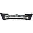 2014 Ram 1500 Tradesman - 3-Piece Kit Front Primed Bumper Cover, For Models With One Piece Bumper Type (Ram Logo on Grille),  Includes (1) Bumper Cover and (2) Fog Light
