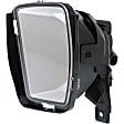 2014 Ram 1500 Tradesman - 3-Piece Kit Front Primed Bumper Cover, For Models With One Piece Bumper Type (Ram Logo on Grille),  Includes (1) Bumper Cover and (2) Fog Light