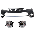 3-Piece Kit Front, Upper Primed Bumper Cover, North America Built Vehicle, CAPA Certified, Includes (1) Bumper Cover and (2) Fog Light